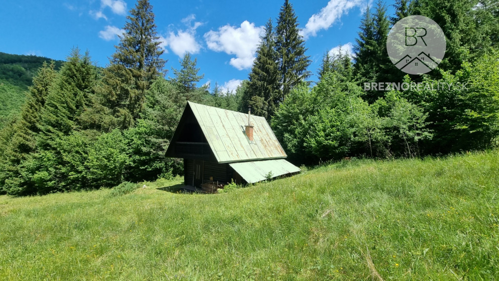 Rekreačný pozemok s drevenicou – Hronec - príroda, výhľady, polosamota