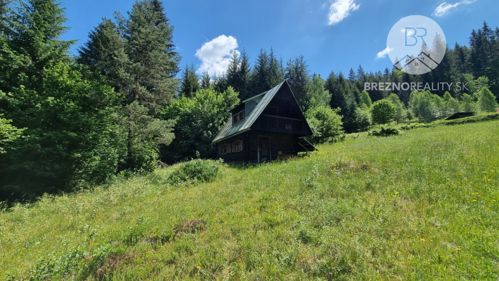 Rekreačný pozemok s drevenicou – Hronec - príroda, výhľady, polosamota