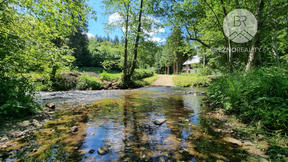 Rekreačný pozemok s drevenicou – Hronec - príroda, výhľady, polosamota